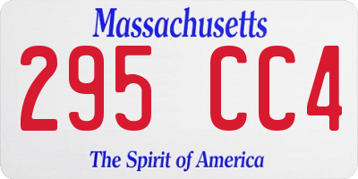 MA license plate 295CC4