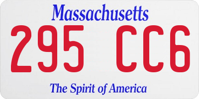 MA license plate 295CC6