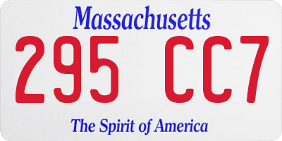 MA license plate 295CC7