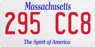 MA license plate 295CC8