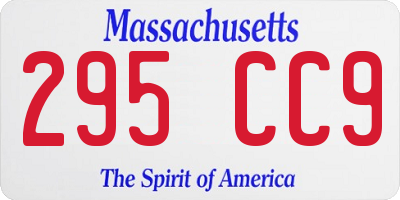MA license plate 295CC9