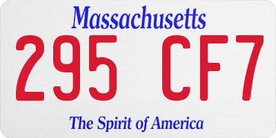MA license plate 295CF7