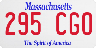 MA license plate 295CG0