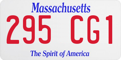 MA license plate 295CG1