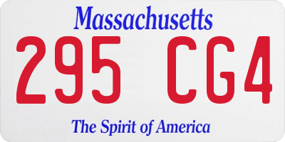 MA license plate 295CG4