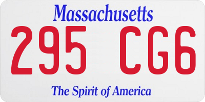 MA license plate 295CG6