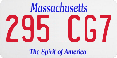 MA license plate 295CG7
