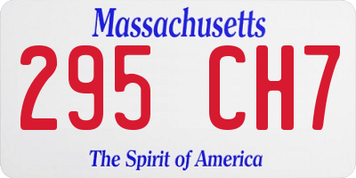 MA license plate 295CH7
