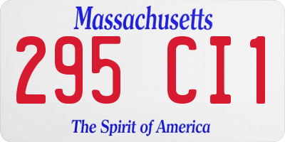 MA license plate 295CI1