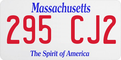 MA license plate 295CJ2