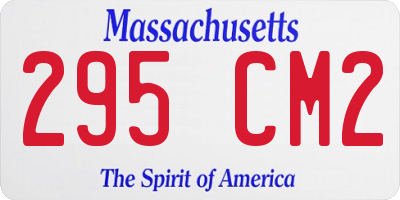 MA license plate 295CM2