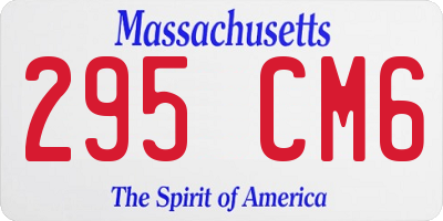 MA license plate 295CM6