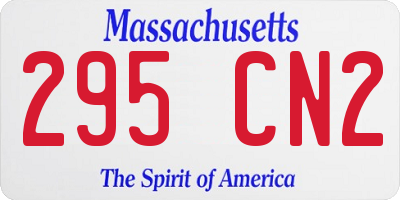 MA license plate 295CN2