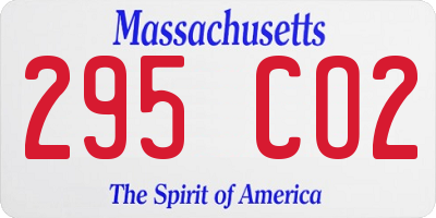 MA license plate 295CO2