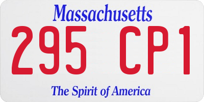 MA license plate 295CP1