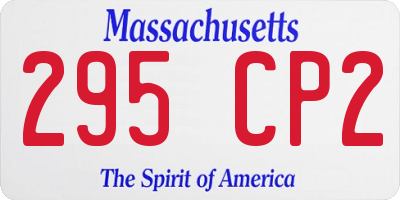 MA license plate 295CP2