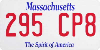 MA license plate 295CP8