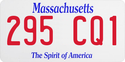 MA license plate 295CQ1