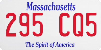 MA license plate 295CQ5