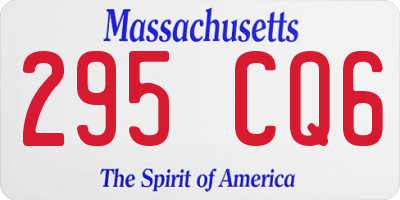 MA license plate 295CQ6