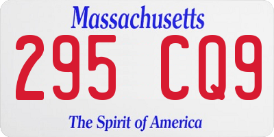 MA license plate 295CQ9