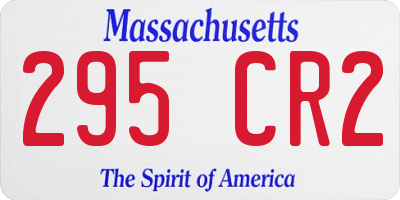 MA license plate 295CR2