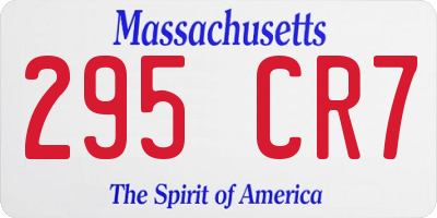 MA license plate 295CR7