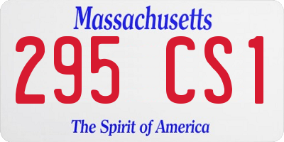 MA license plate 295CS1