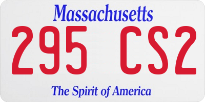 MA license plate 295CS2