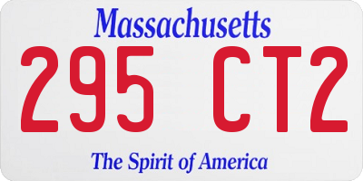 MA license plate 295CT2