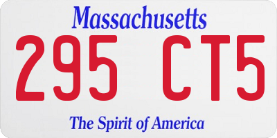 MA license plate 295CT5