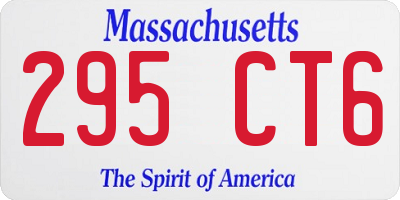 MA license plate 295CT6
