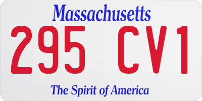 MA license plate 295CV1