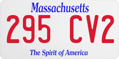 MA license plate 295CV2