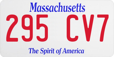 MA license plate 295CV7