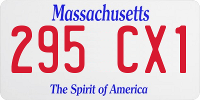 MA license plate 295CX1