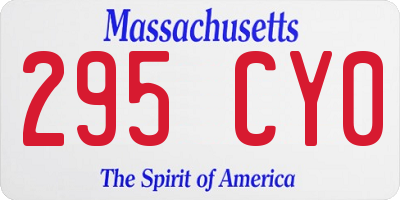 MA license plate 295CY0