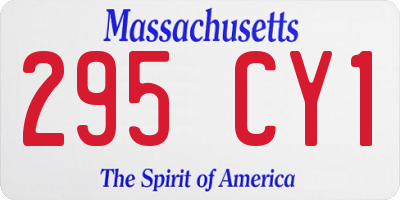 MA license plate 295CY1