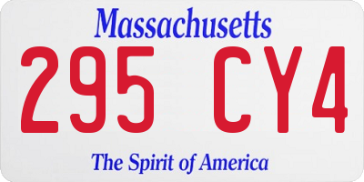 MA license plate 295CY4