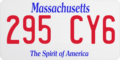 MA license plate 295CY6