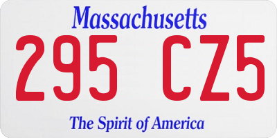 MA license plate 295CZ5