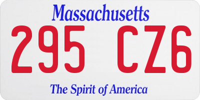 MA license plate 295CZ6