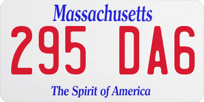 MA license plate 295DA6