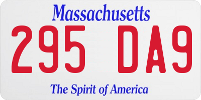 MA license plate 295DA9