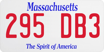 MA license plate 295DB3