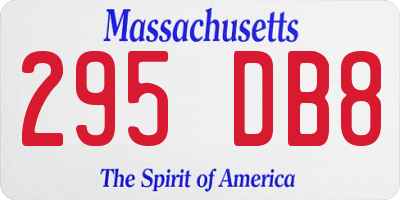 MA license plate 295DB8