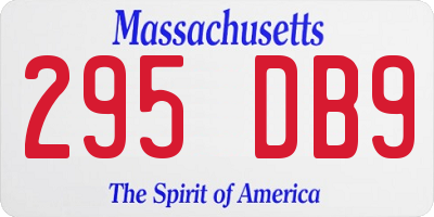 MA license plate 295DB9