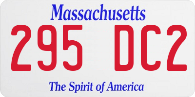 MA license plate 295DC2