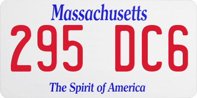 MA license plate 295DC6