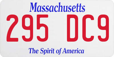 MA license plate 295DC9